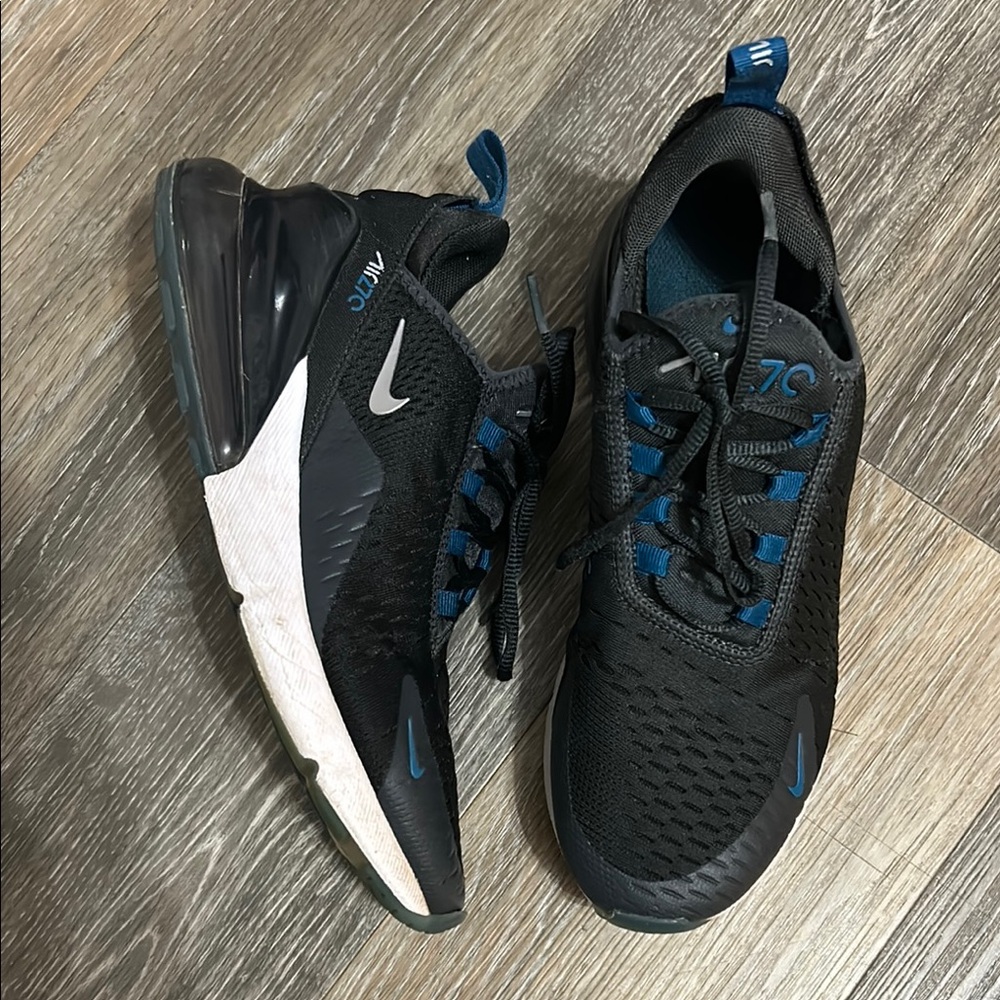 Nike Air Max 270 Black and Blue Men's Shoes